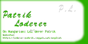 patrik loderer business card